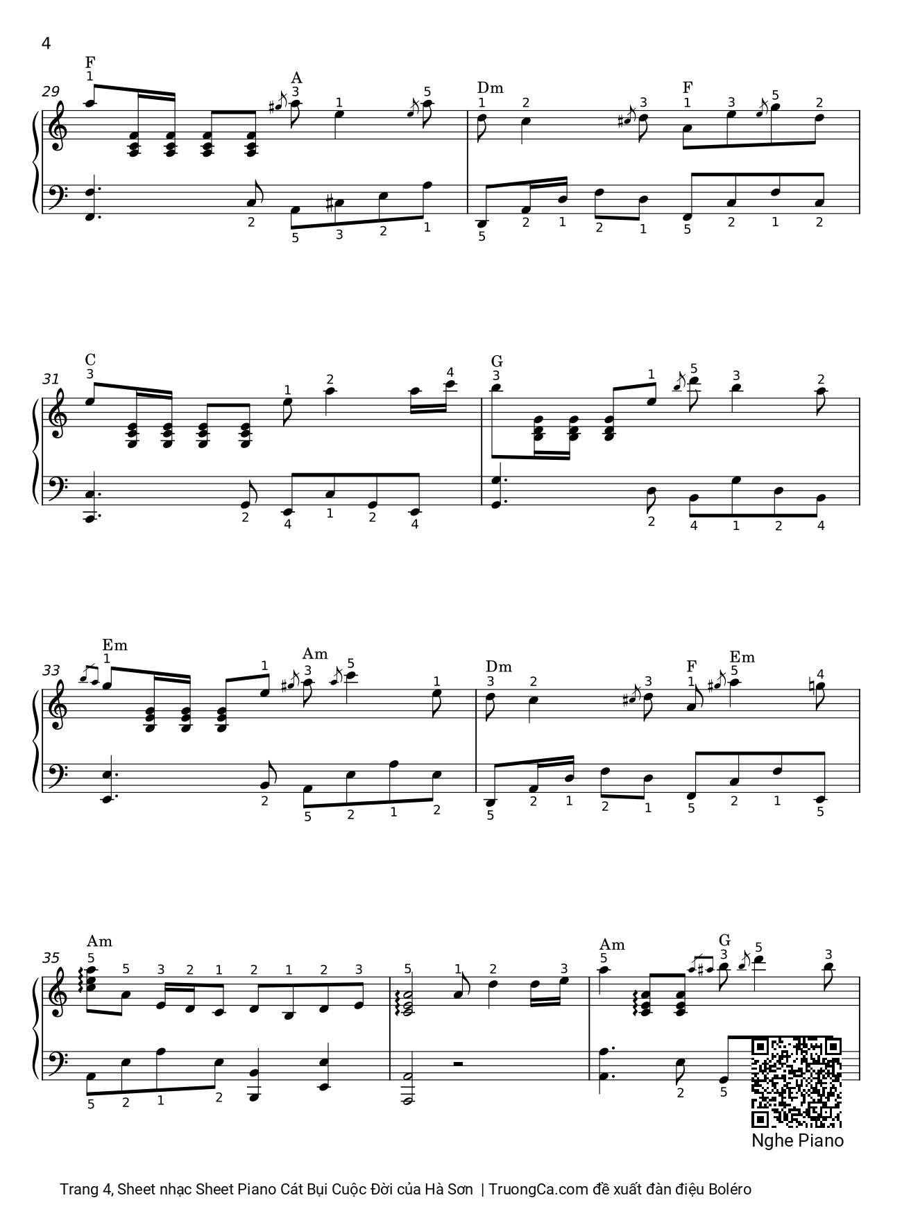 Trang 4 của Sheet nhạc PDF bài hát Sheet Piano Cát Bụi Cuộc Đời - Hà Sơn, 