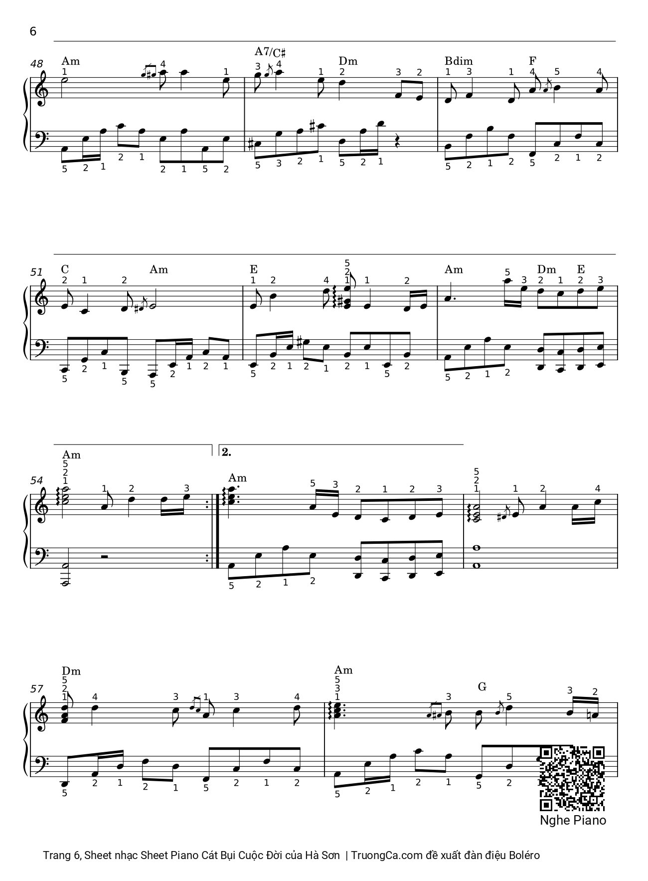 Trang 6 của Sheet nhạc PDF bài hát Sheet Piano Cát Bụi Cuộc Đời - Hà Sơn, 