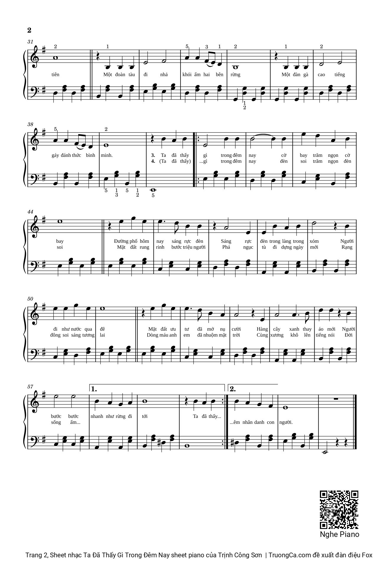 Trang 2 của Sheet nhạc PDF Piano bài hát Ta Đã Thấy Gì Trong Đêm Nay sheet piano - Trịnh Công Sơn, Sheet Piano tông Mi thứ Em, Ta đã thấy  gì trong đêm nay..  