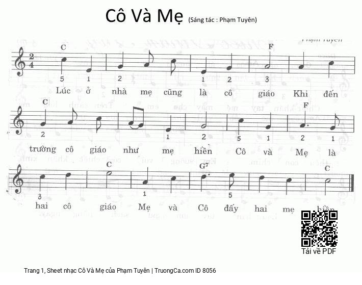 Cô Và Mẹ - Phạm Tuyên