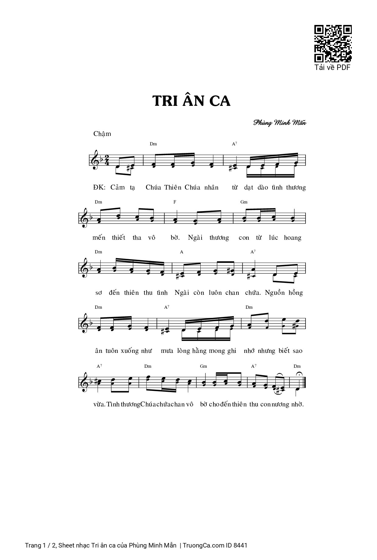 Tri ân ca - Phùng Minh Mẫn