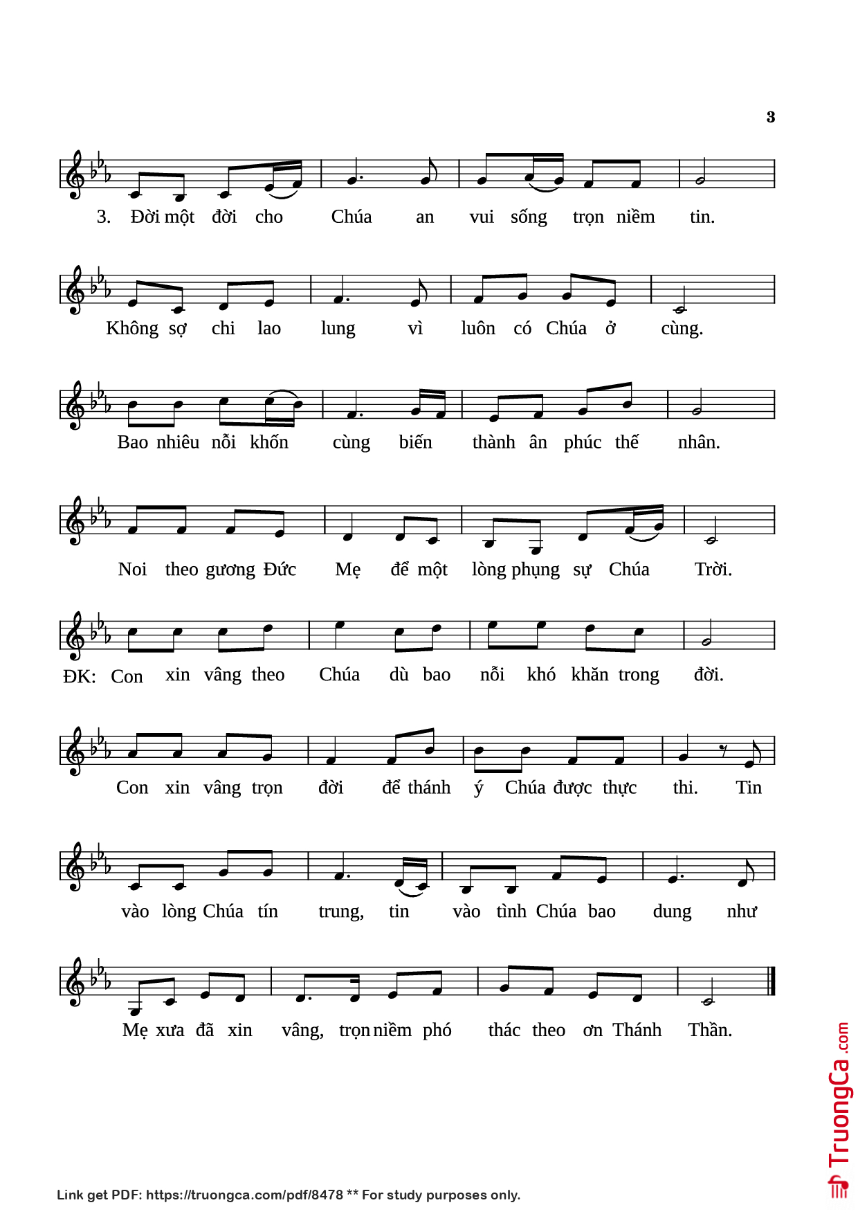 Lời mời gọi của Chúa luôn gây xáo trộn đời con, Trang 3