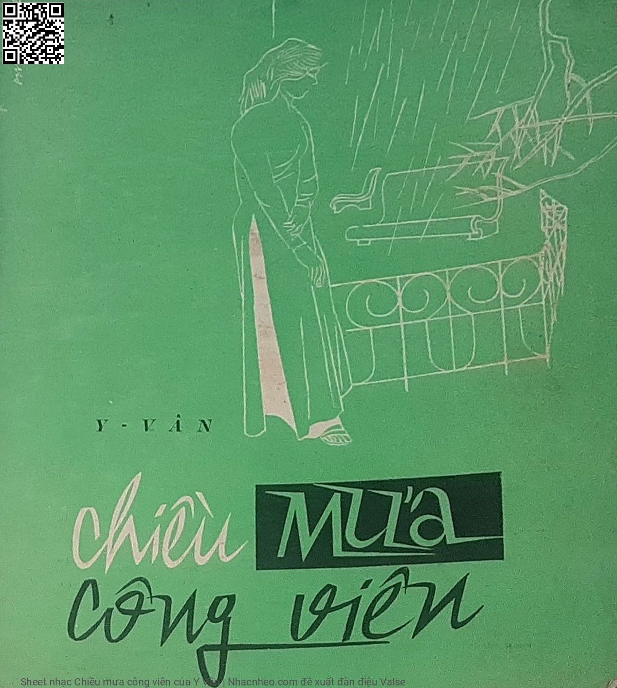 Trang 1 của Sheet nhạc PDF bài hát Chiều mưa công viên - Y Vân, 1. Chiều  mưa công  viên ghế  đá  buồn  tênh. Chiều  mưa rét  mướt cỏ  non trăm  cánh