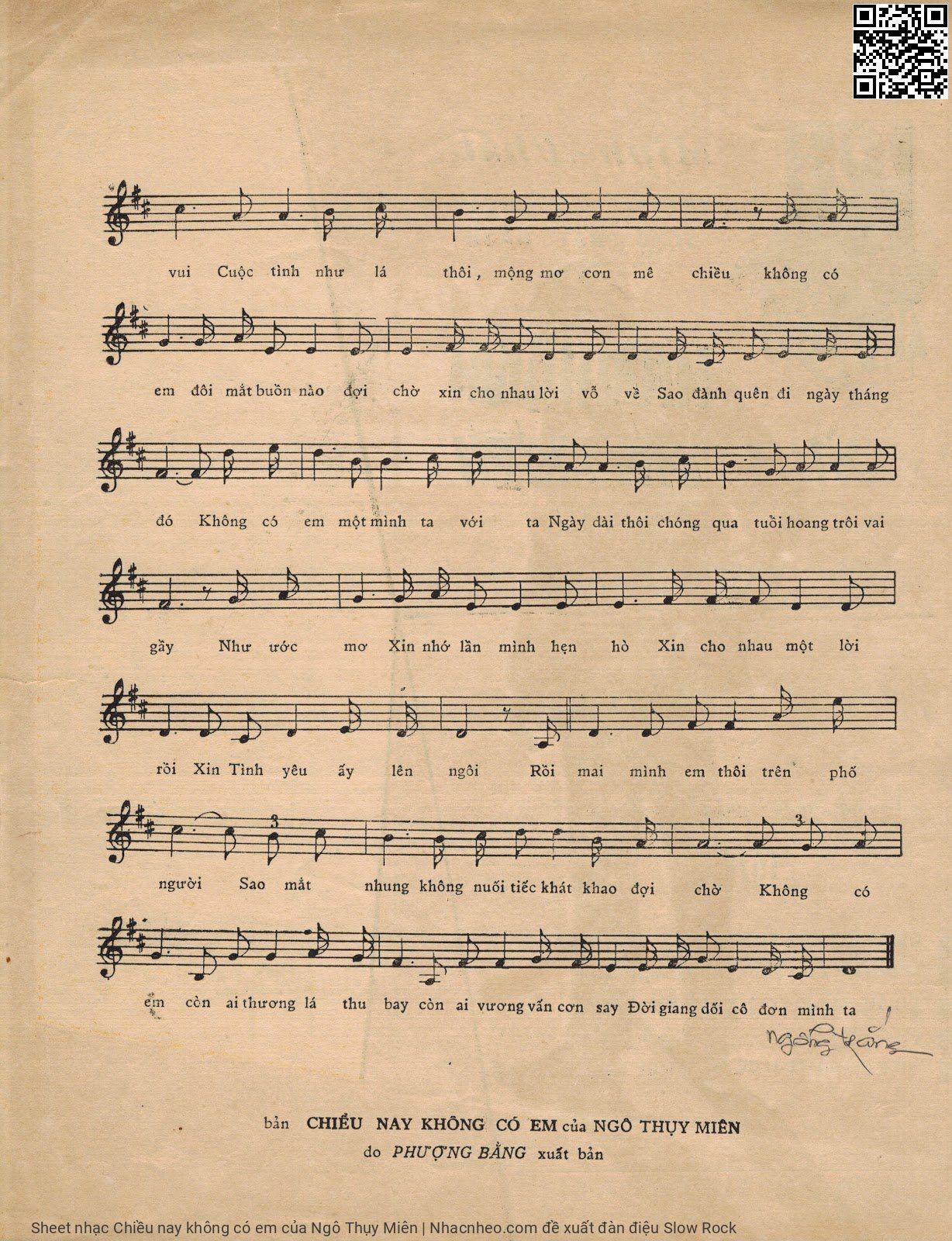 Trang 5 của Sheet nhạc PDF bài hát Chiều nay không có em - Ngô Thụy Miên, 1. Chiều  nay mình lang thang trên phố  dài. Không có  em ai chung bước dỗi nhau giận  hờn