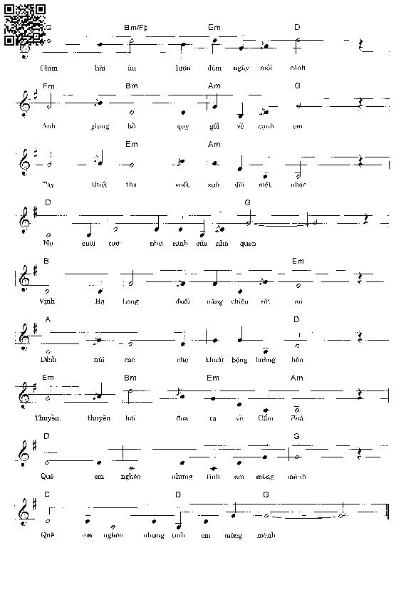 Trang 3 của Sheet nhạc PDF bài hát Chiều trên Vịnh Hạ Long - Võ Tá Hân, 1.  Em là  nước, chờ  anh về biển  lớn. Là nắng  vàng trên  sóng gợn hình  mây