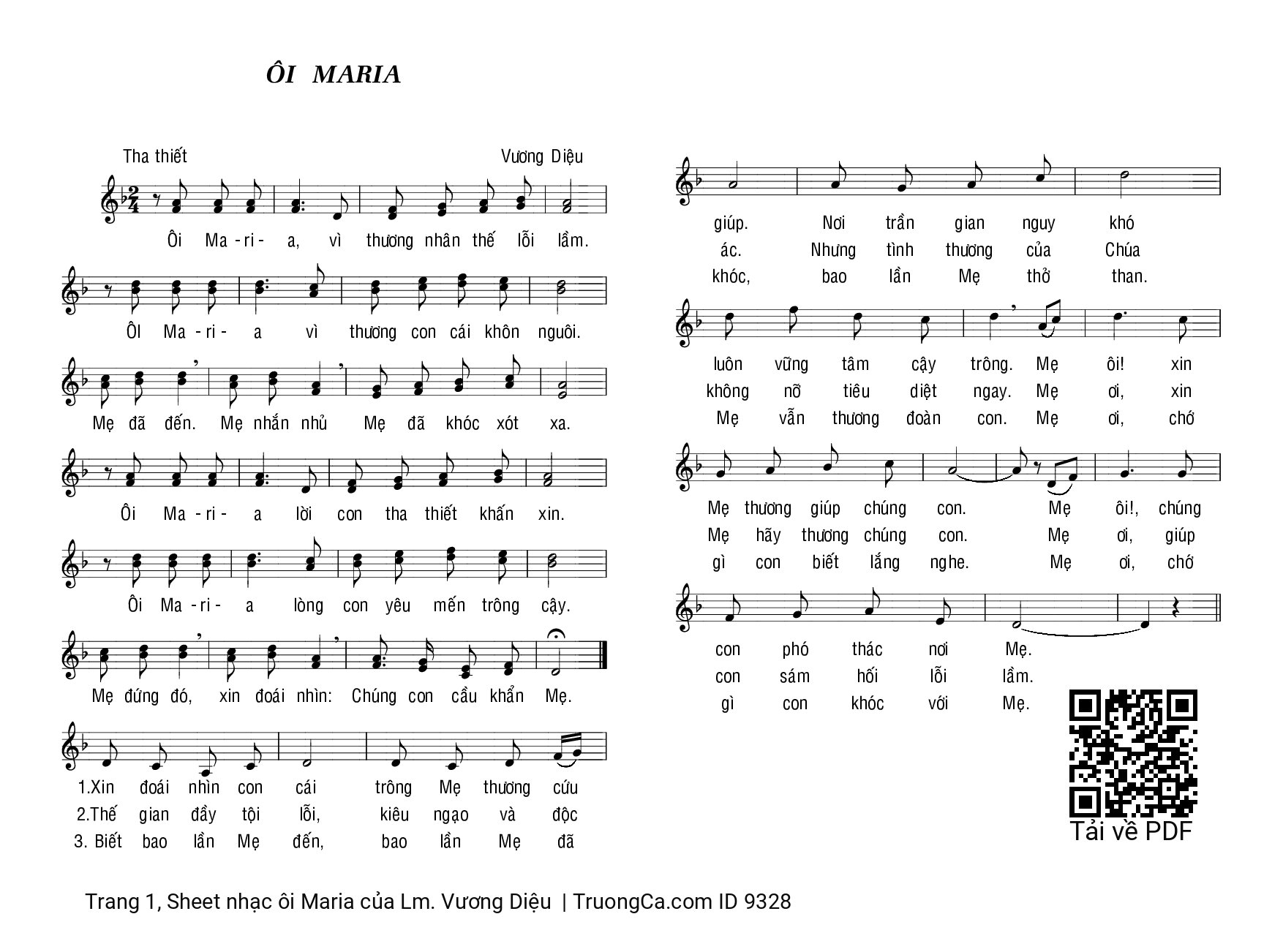 ôi Maria - Lm. Vương Diệu