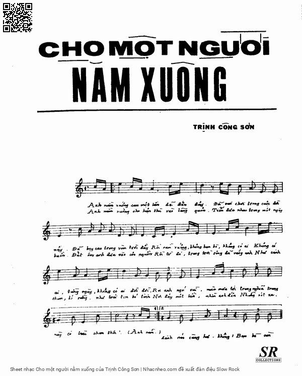 Trang 2 của Sheet nhạc PDF bài hát Cho một người nằm xuống - Trịnh Công Sơn, 1. Anh nằm  xuống sau một lần đã đến  đây. Đã vui  chơi trong cuộc đời  này Đã bay  cao trong vòm trời  đầy