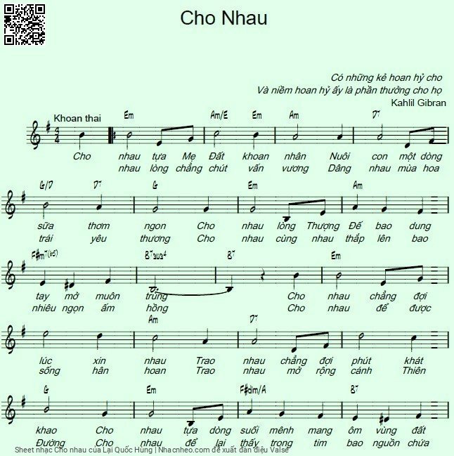 Cho nhau - Lại Quốc Hùng