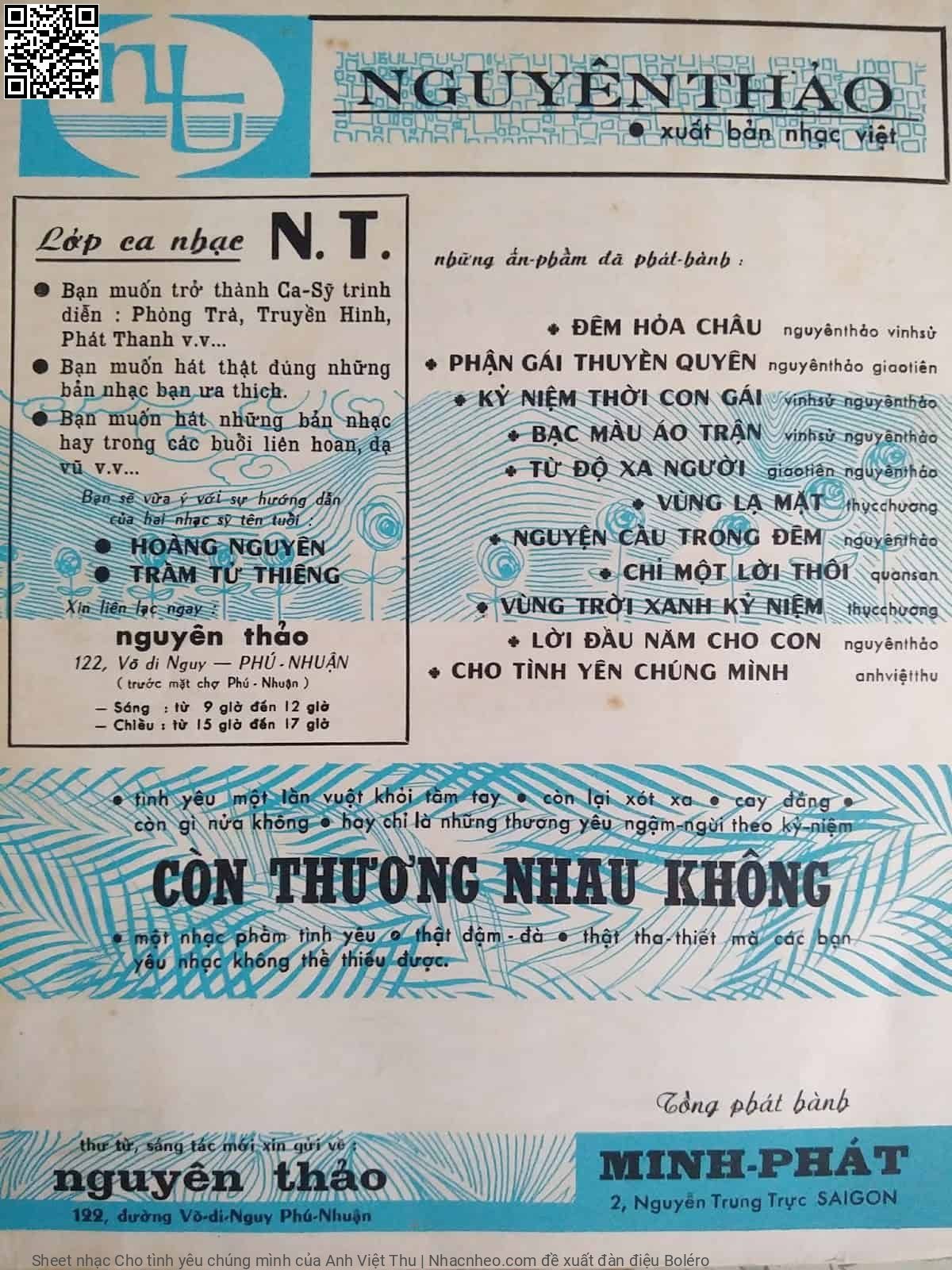 Trang 4 của Sheet nhạc PDF bài hát Cho tình yêu chúng mình - Anh Việt Thu, 1. Thôi đã xa nhau  rồi. kể  từ đêm  nay Từ con đường  cỏ lá me  rơi