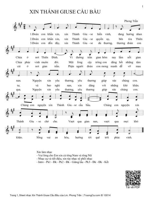 Xin Thánh Giuse Cầu Bầu