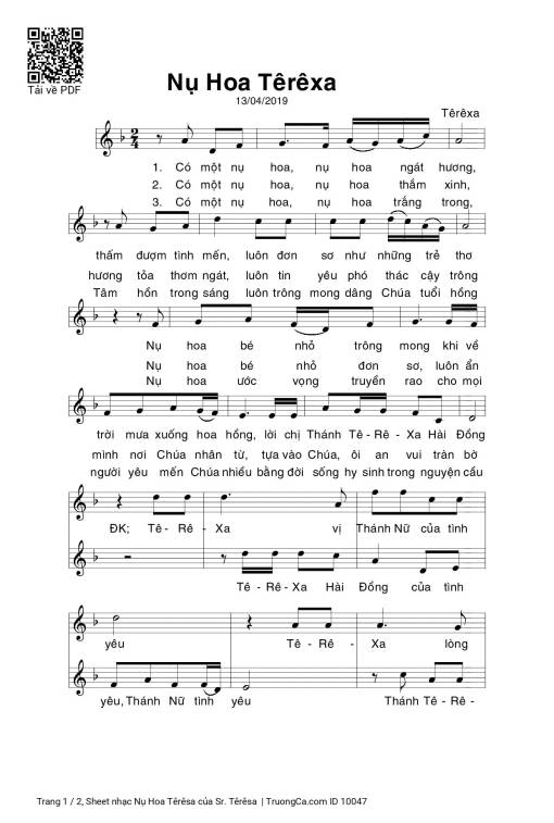 Nụ Hoa Têrêsa - Sr. Têrêsa