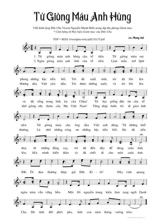 Từ Giòng Máu Anh Hùng