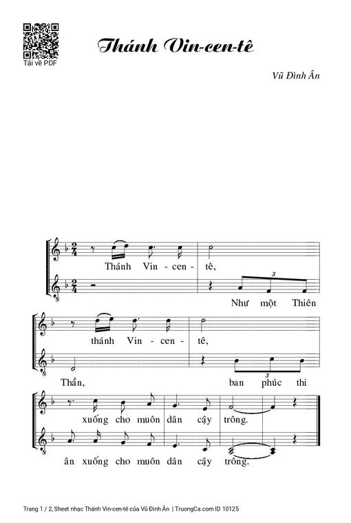 Thánh Vin-cen-tê - Vũ Đình Ân