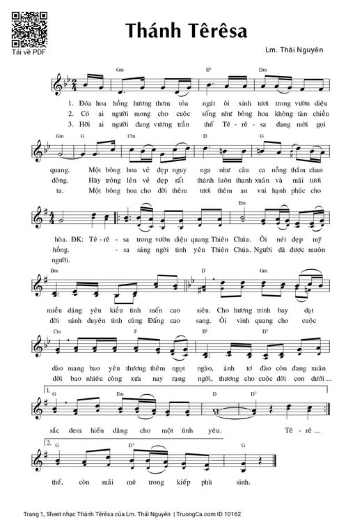 Thánh Têrêsa - Lm. Thái Nguyên