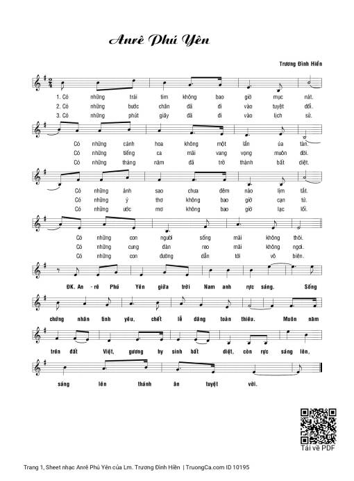 Anrê Phú Yên - Lm. Trương Đình Hiền