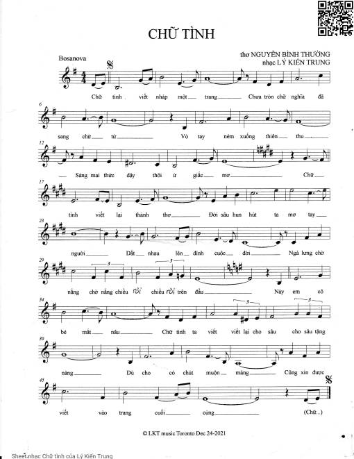 Chữ tình - Lý Kiến Trung