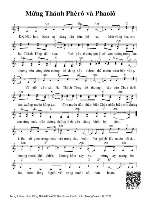 Mừng Thánh Phêrô Và Phaolô