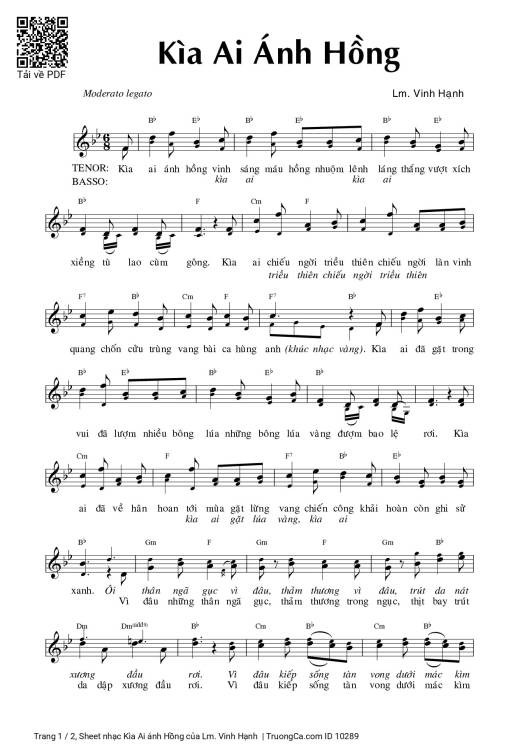 Kìa Ai ánh Hồng - Lm. Vinh Hạnh