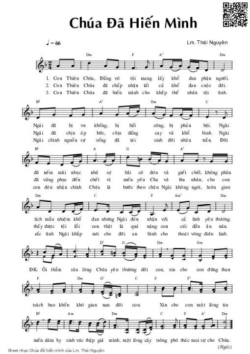 Chúa đã hiến mình