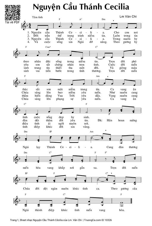 Nguyện Cầu Thánh Cêcilia