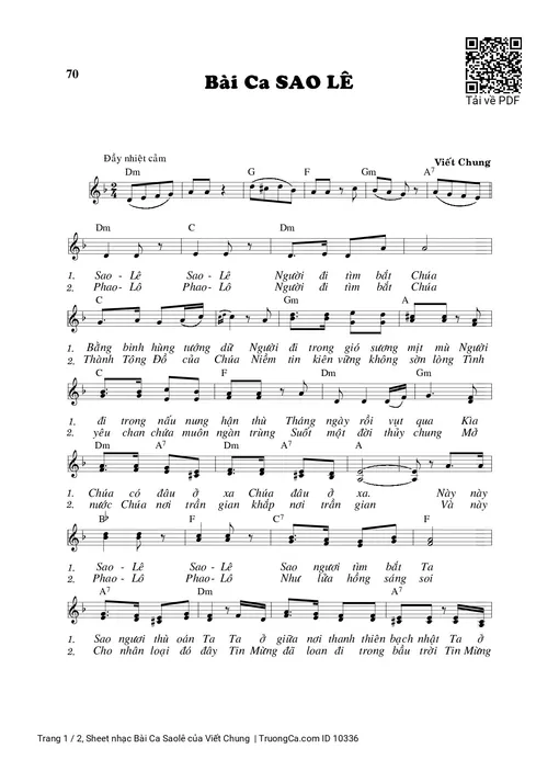 Bài Ca Saolê - Viết Chung