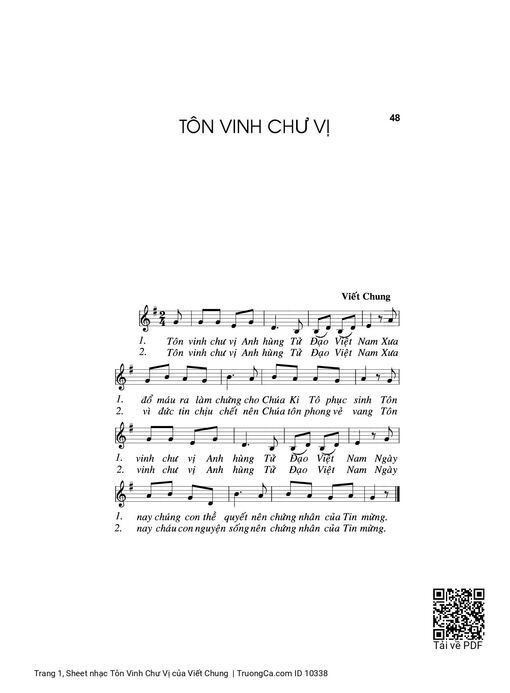 Tôn Vinh Chư Vị