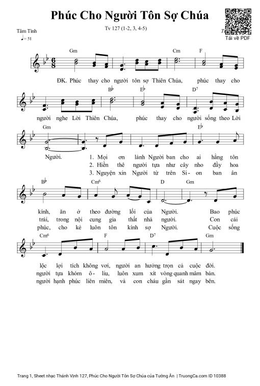 Thánh Vịnh 127, Phúc Cho Người Tôn Sợ Chúa