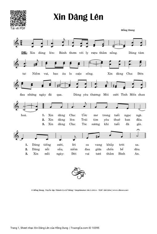 Xin Dâng Lên - Hồng Dung