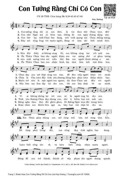 Con Tưởng Rằng Chỉ Có Con