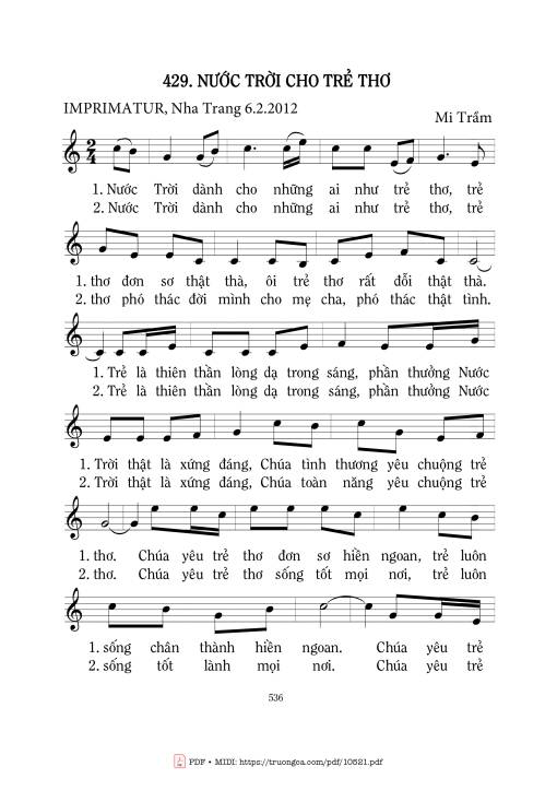 Nước Trời Cho Trẻ Thơ