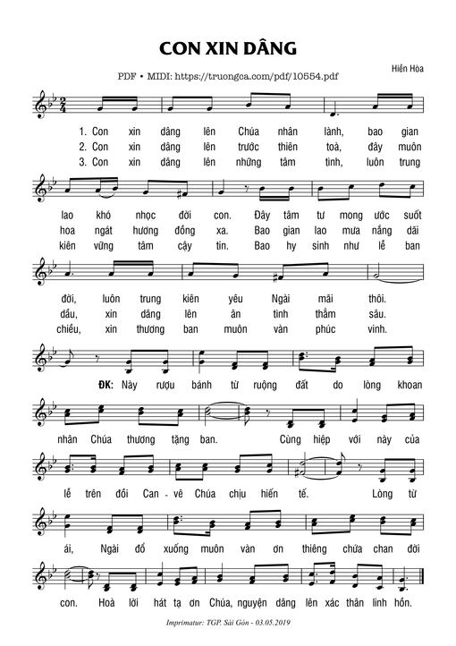 Con Xin Dâng - Hiền Hoà