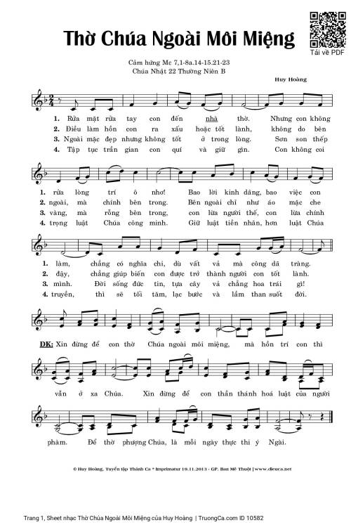 Thờ Chúa Ngoài Môi Miệng