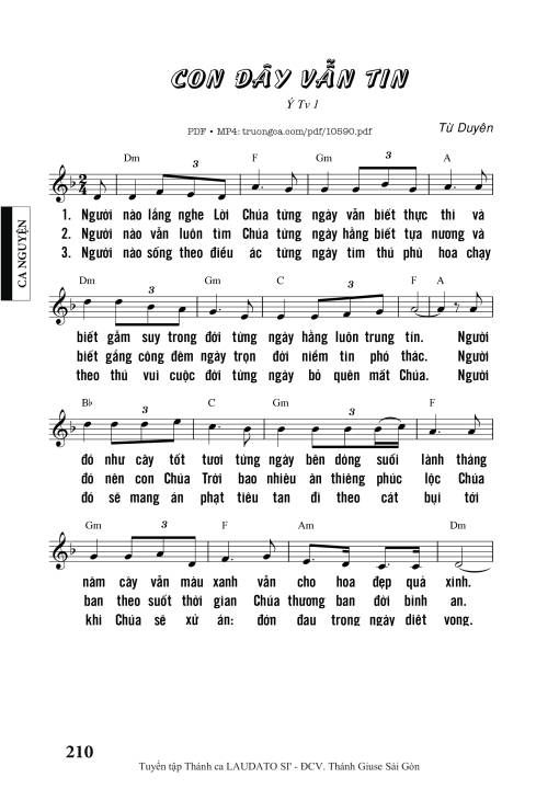 Sheet nhạc PDF bài Con đây Vẫn Tin