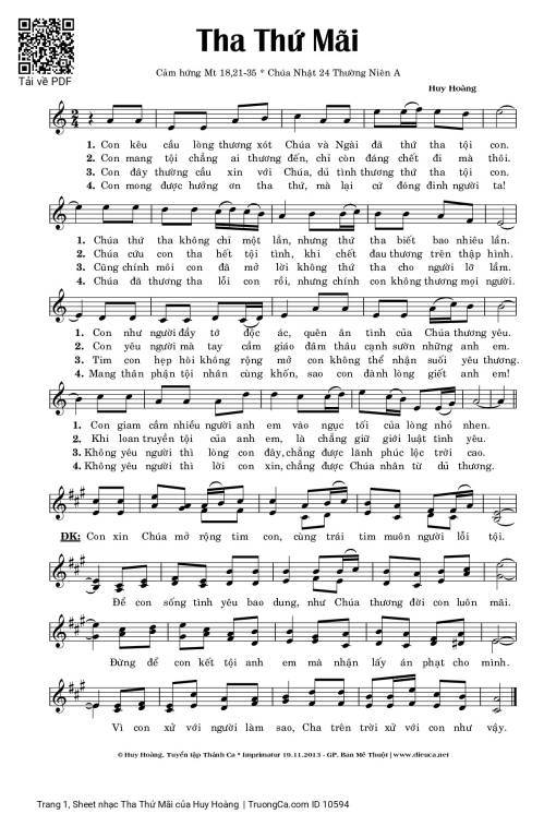 Tha Thứ Mãi - Huy Hoàng