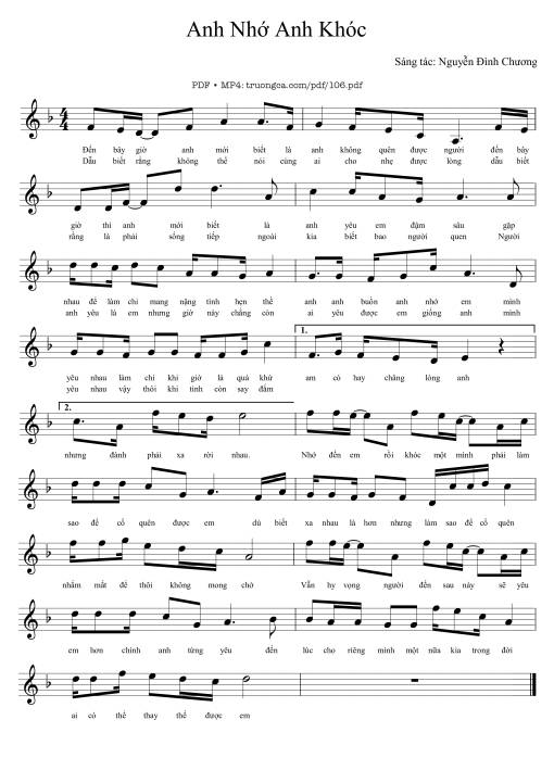 Anh nhớ anh khóc
