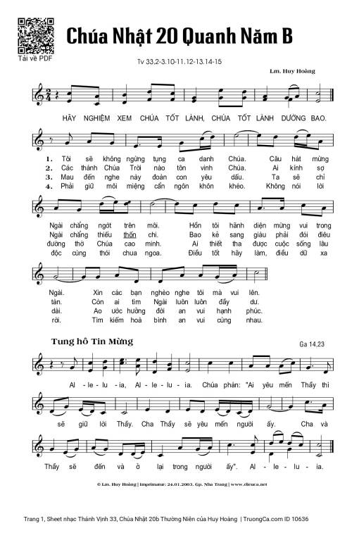 Thánh Vịnh 33 - Huy Hoàng