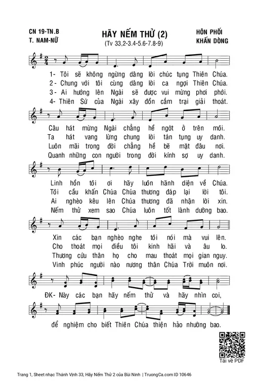 Thánh Vịnh 33, Hãy Nếm Thử 2