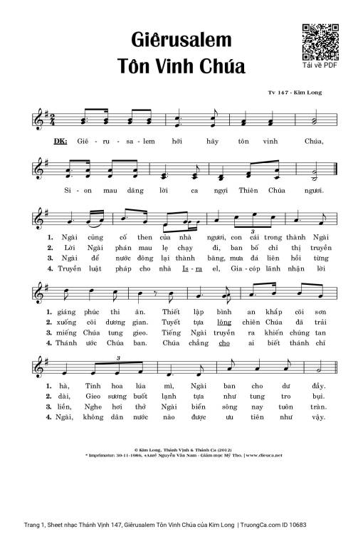 Thánh Vịnh 147, Giêrusalem Tôn Vinh Chúa