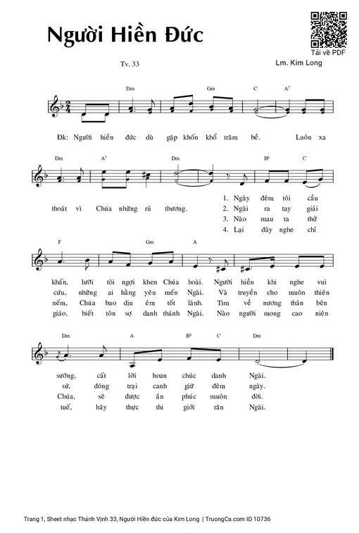 Thánh Vịnh 33, Người Hiền đức