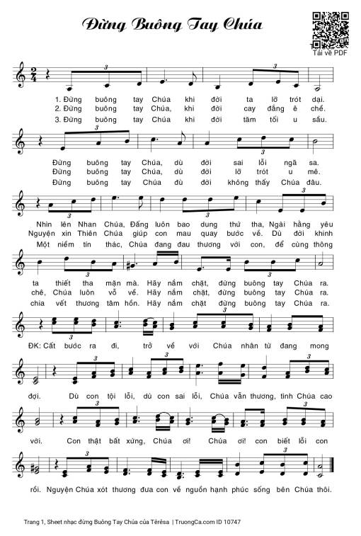 đừng Buông Tay Chúa