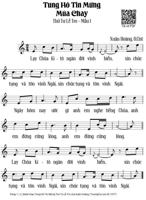 Tung Hô Tin Mừng Thứ Tư Lễ Tro