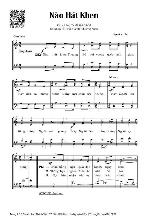 Thánh Vịnh 67, Nào Hát Khen