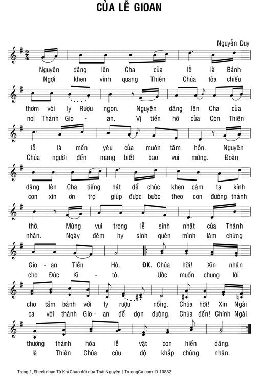 Sheet nhạc PDF bài Từ Khi Chào đời