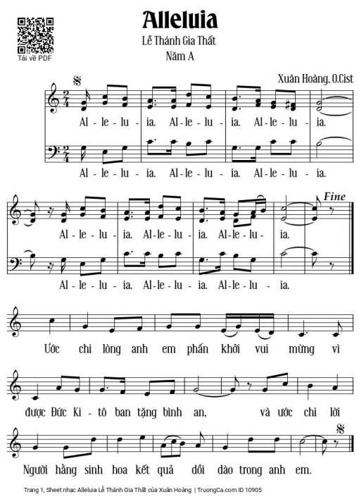 Alleluia Lễ Thánh Gia Thất