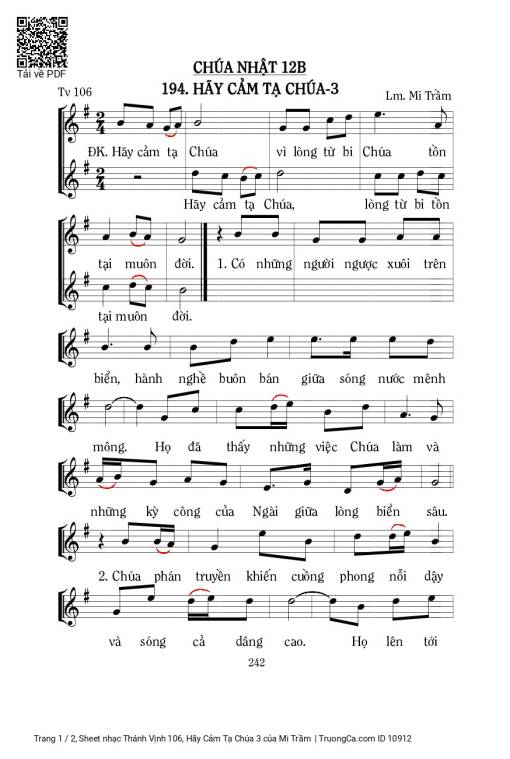 Thánh Vịnh 106, Hãy Cảm Tạ Chúa 3