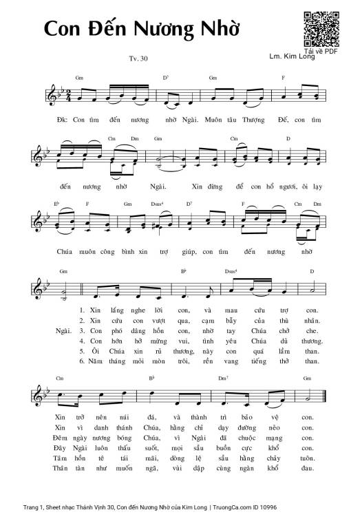 Thánh Vịnh 30, Con đến Nương Nhờ