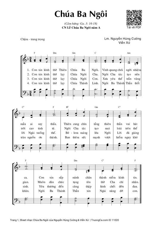 Chúa Ba Ngôi - Nguyễn Hùng Cường & Viễn Xứ