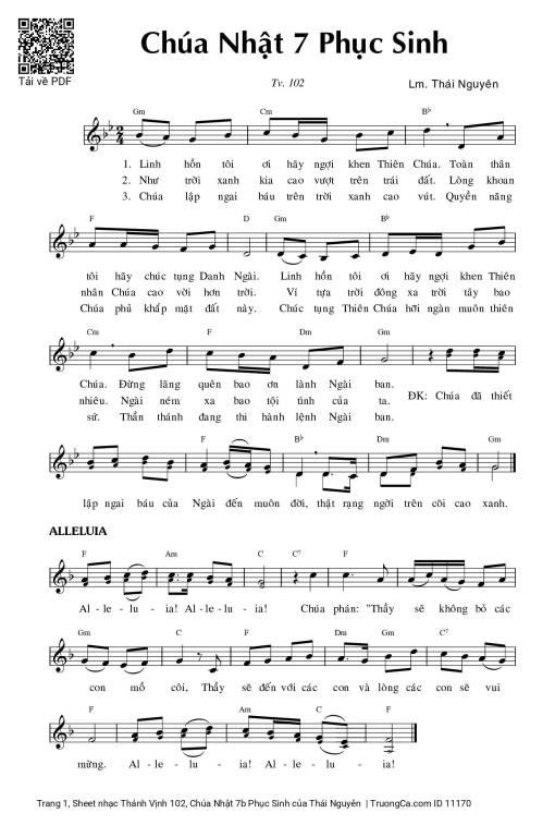 Thánh Vịnh 102, Chúa Nhật 7b Phục Sinh