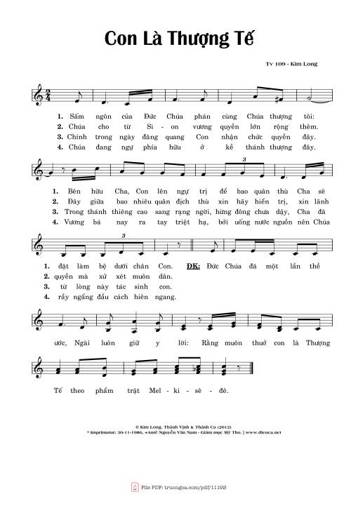 Thánh Vịnh 109, Con Là Thượng Tế