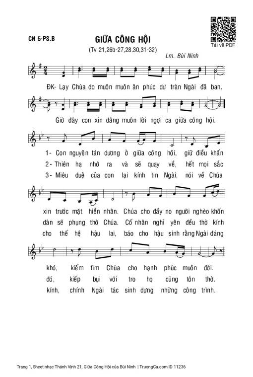 Thánh Vịnh 21, Giữa Công Hội